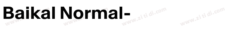 Baikal Normal字体转换